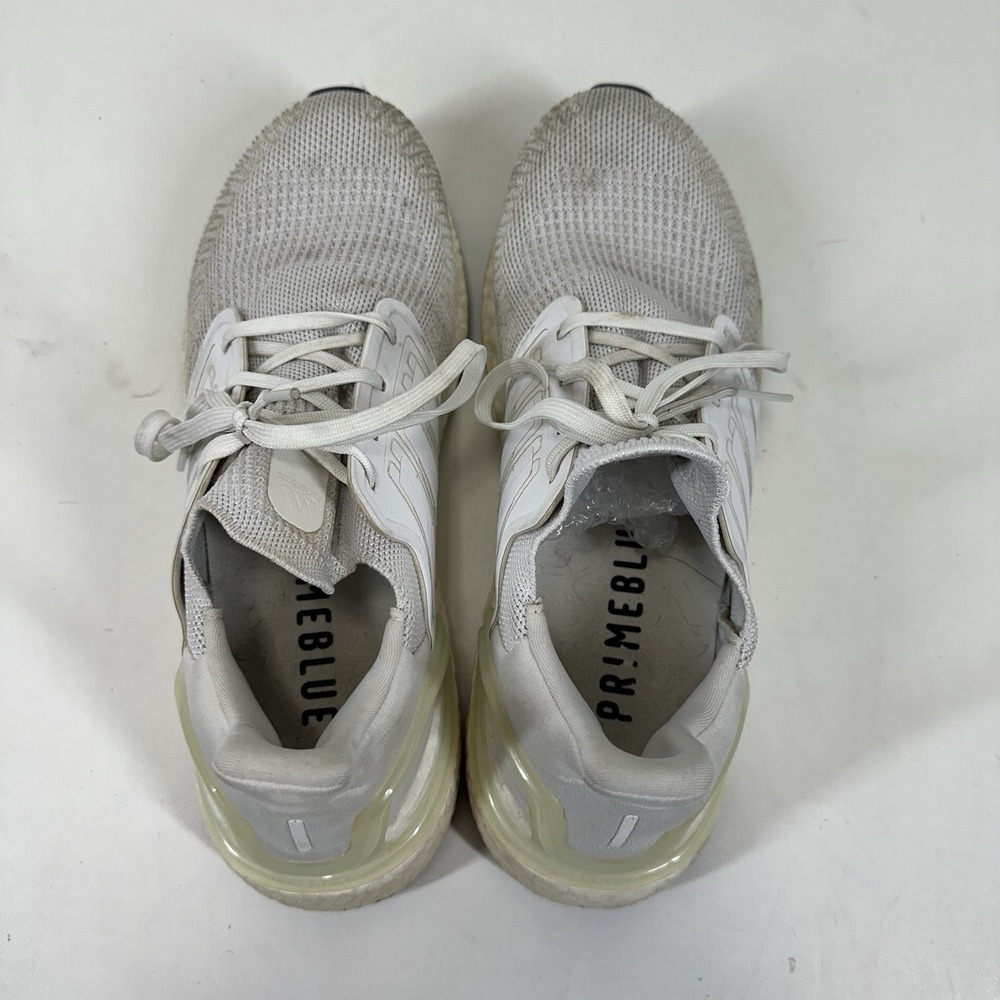 Adidas UltraBoost 20 Shoes Men's 9.5 Cloud White Core Running Sneakers - Picture 6 of 9